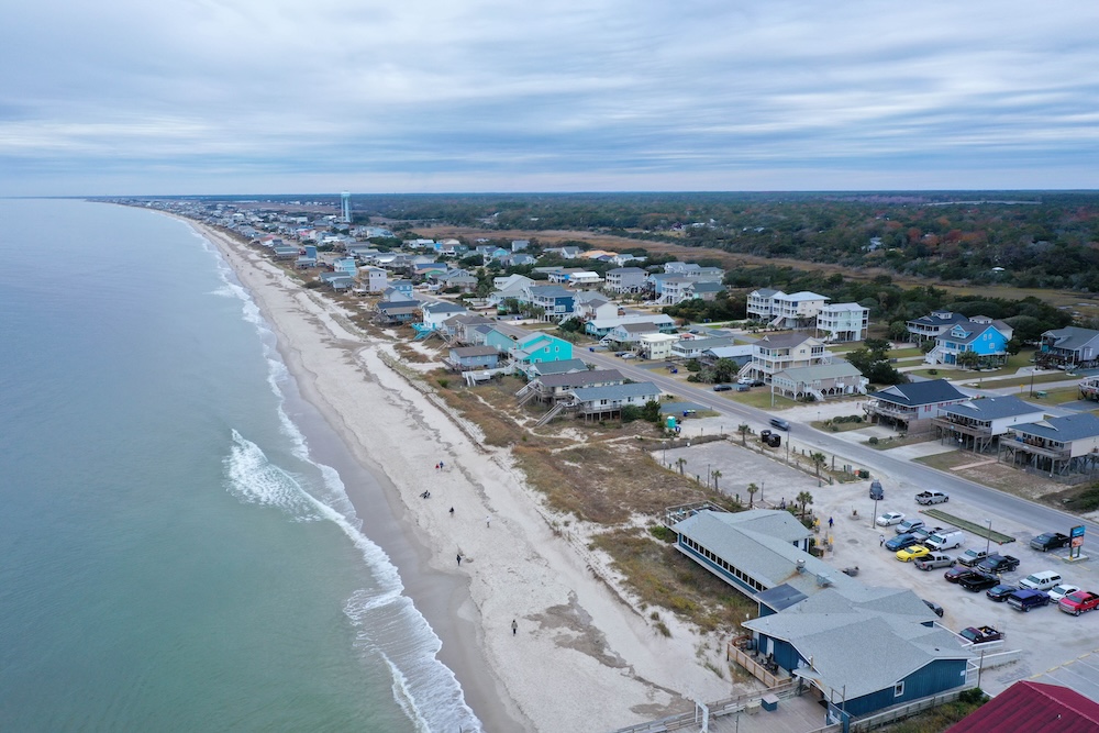 View of Oak Island beach