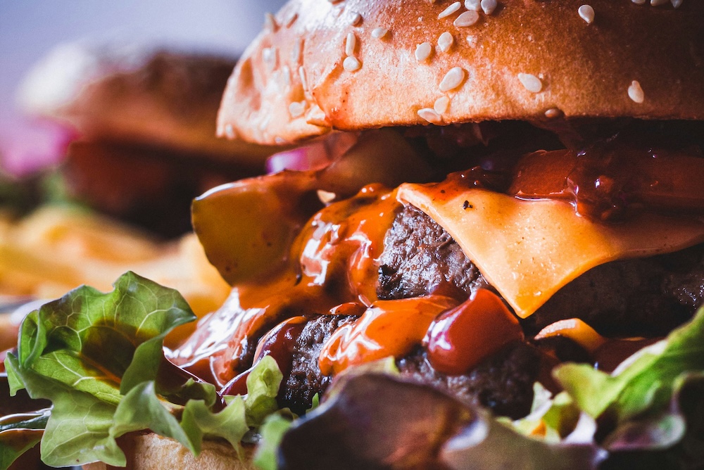 Burger from an Oak Island sports bar